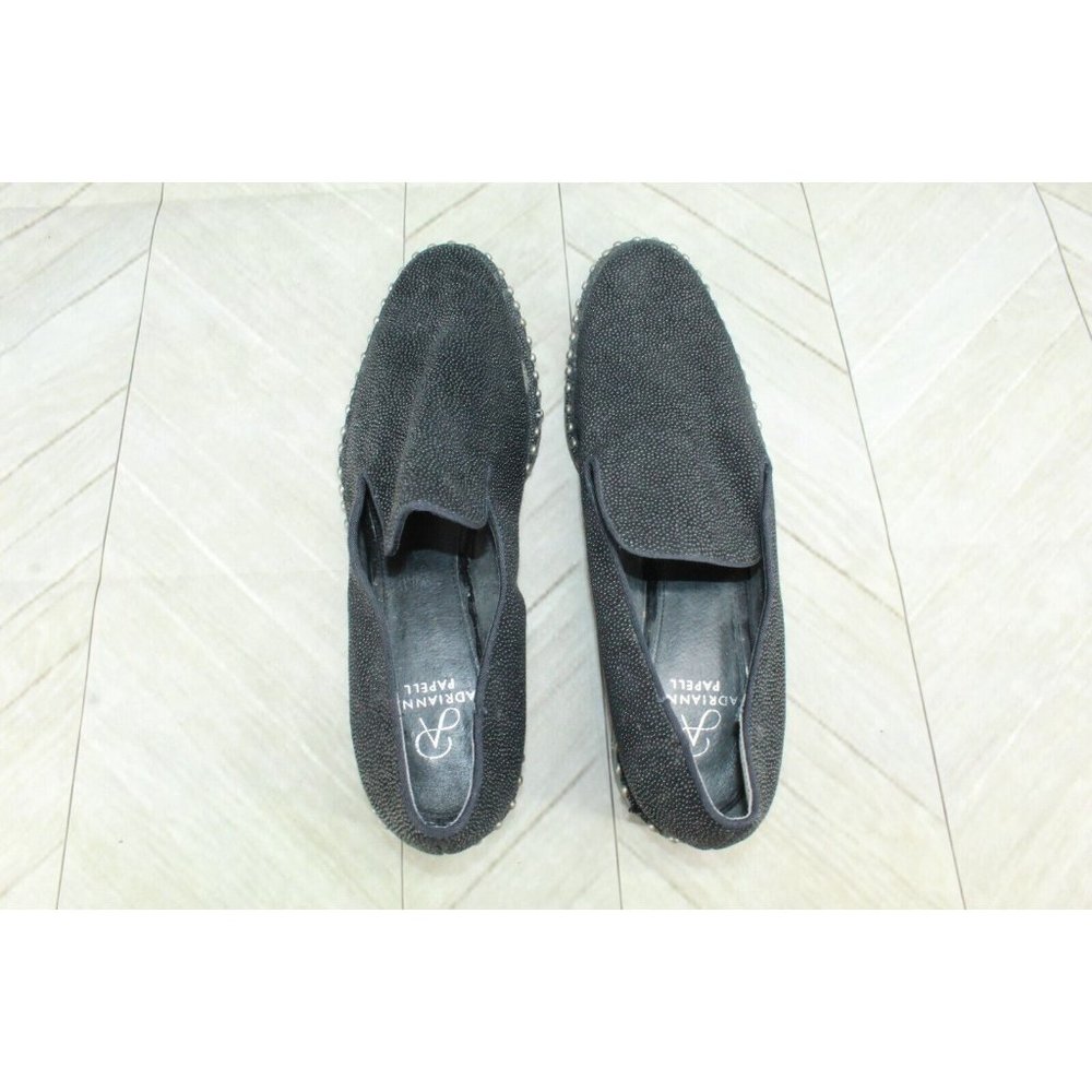 Adrianna Papell Black Leather Studded Casual Loafer Shoes Size 10 M - Picture 7 of 10